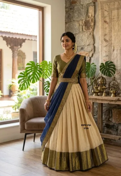 Women's Cotton Silk Lehenga Set with Rangoli Silk Dupatta